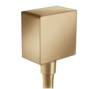 conexiÃ³n de manguera Axor Starck FixFit del tamaÃ±o de una mano, con dispositivo anti-retorno y Ã¡ngulo de plÃ¡stico, Color: bronce cepillado - 26455140