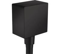 conexión de manguera AXOR Starck FixFit del tamaño de una mano, con dispositivo anti-retorno y ángulo de plástico, 26455670, Color: Negro Mate