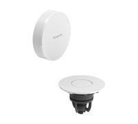 hansgrohe Flexaplus - embellecedor para bañeras estándares y especiales con vaciador Push-Open, apto para bañeras con desagüe de 52 mm de diámetro, blanco mate/blanco alto brillo, 58187700