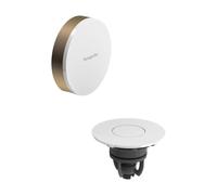 hansgrohe Flexaplus - embellecedor para bañeras estándares y especiales con vaciador Push-Open, apto para bañeras con desagüe de 52 mm de diámetro, bronce cepillado/blanco alto brillo, 58187140