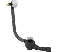hansgrohe Flexaplus - set completo de vaciador y rebosadero para bañeras incl. set básico y sifón antiolores, apto para bañeras con desagüe de 52 mm de diámetro, cromo, 58154000