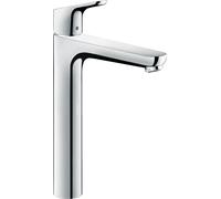 hansgrohe Focus mezclador de lavabo, ComfortZone230, 185mm de proyección, juego de desagüe, cromo, 31531000