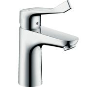 hansgrohe Focus mezclador de lavabo, maneta extra larga, CoolStart, ComfortZone100, proyección 119mm, sin juego de desagüe, cromo, 31917000