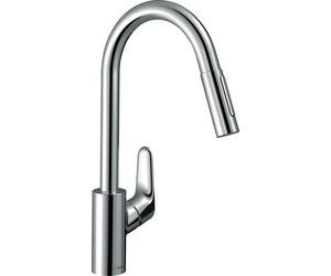 hansgrohe Focus M41 mezclador monomando de cocina 240, Eco, 2 tipos de chorro, 31833000, Color: cromado