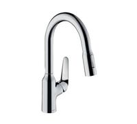 hansgrohe Focus M42 Mezclador monomando de cocina 180, Eco, 2 tipos de chorro, cromo, 71862000
