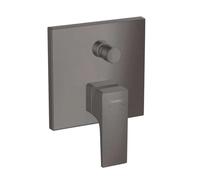 hansgrohe Grifería para bañera (monomando, cromo cepillado), color negro