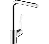 Hansgrohe - Grifo con monomando para cocina Cento de caño alto, con mando giratorio cromado 14802000
