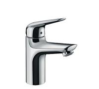 hansgrohe Grifo de ahorro de agua Novus (para bajo flujo, altura del caño 100 mm con desagüe push-Open) cromado