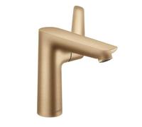hansgrohe Grifo Talis E (grifo de ahorro de agua con caño de altura 150 mm y desagüe de barra de tracción) bronce pulido
