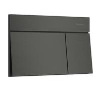 hansgrohe iFrame Element E placas de accionamiento para doble descarga, 66003340, Color: Cromo negro cepillado