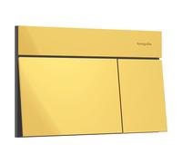hansgrohe iFrame Element E placas de accionamiento para doble descarga, 66003990, Color: Óptica Oro Pulido