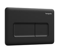 hansgrohe iFrame Original Q placas de accionamiento para doble descarga, 66001670, Color: negro mate