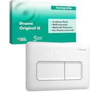 hansgrohe iFrame Original Q - pulsador wc, pulsador cisterna de doble descarga, para bastidor hansgrohe iFrame universal bastidor, blanco mate, 66003700