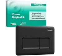 hansgrohe iFrame Original Q - pulsador wc, pulsador cisterna de doble descarga, para bastidor hansgrohe iFrame universal bastidor, negro mate, 66003670