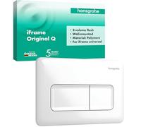 hansgrohe iFrame Original Q - pulsador wc, pulsador cisterna de doble descarga, para bastidor hansgrohe iFrame universal bastidor, blanco, 66003450