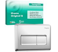 hansgrohe iFrame Original Q - pulsador wc, pulsador cisterna de doble descarga, para bastidor hansgrohe iFrame universal bastidor, cromo, 66003000