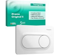 hansgrohe iFrame Original S - pulsador wc, pulsador cisterna de doble descarga, para bastidor hansgrohe iFrame universal bastidor, blanco, 66002450