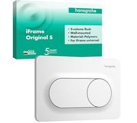 hansgrohe iFrame Original S - pulsador wc, pulsador cisterna de doble descarga, para bastidor hansgrohe iFrame universal bastidor, blanco mate, 66002700