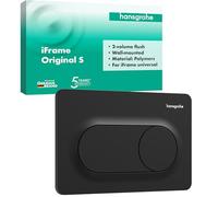 hansgrohe iFrame Original S - pulsador wc, pulsador cisterna de doble descarga, para bastidor hansgrohe iFrame universal bastidor, negro mate, 66002670
