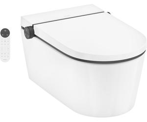 Hansgrohe LavaPura Element S taza de inodoro con función de bidé suspendido sin reborde con descarga de remolino blanco 63021450
