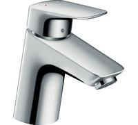 hansgrohe Logis - grifo lavabo sin desagüe, grifo monomando lavabo 67 mm, mezclador monomando lavabo ahorro de agua (EcoSmart), cromo, 71071000