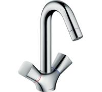 Hansgrohe Mezclador bimando de lavabo Logis 71222000 – Caño giratorio, ComfortZone150, cromo