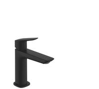 hansgrohe Logis Fine mezclador de lavabo, ComfortZone110, sin juego de desagüe, proyección 121mm, 71253670, Color: negro mate