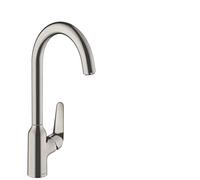 hansgrohe M421-H220 mezclador monomando de cocina, acabado acero inoxidable