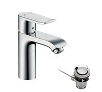 hansgrohe Metris Mezclador monomando de lavabo 110 con juego de desagüe 00, 31080000