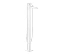hansgrohe Metropol 32532700 - Grifo mezclador monomando para bañera (montaje en el suelo), color blanco mate