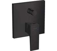 hansgrohe Metropol - Grifo mezclador monomando empotrable para bañera, color negro mate, mango de palanca