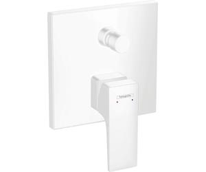 hansgrohe Metropol - Grifo mezclador monomando para bañera (acabado mate), color blanco mate
