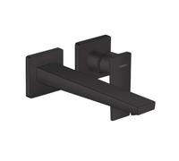 Mezclador monomando de lavabo oculto Hansgrohe Metropol, manija de palanca, proyecciÃ³n de 225 mm, montaje en la pared, Color: Negro Mate - 32526670