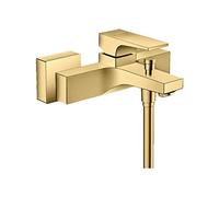 Mezclador de baño hansgrohe Metropol de una sola palanca, montado en la superficie, manija de palanca, proyección de 180mm, Color: Ãptica Oro Pulido - 32540990