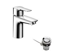 hansgrohe MySport Grifo Monomando de Lavabo L con Vaciador Automático, Cromo, 71111000