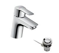 hansgrohe MySport Grifo Monomando de Lavabo M con Vaciador Automático, Cromo, 71110000