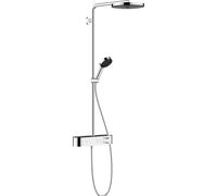 Hansgrohe Pulsify conjunto de ducha a pared con termostato con rociador con efecto lluvia cromo 24221000