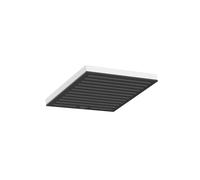 hansgrohe Pulsify E, rociador de ducha ahorro de agua 6 l/min (EcoSmart+), ducha fija rectangular, cabezal de ducha lluvia con 1 tipo de chorro para conexión pared/techo, sistema antical, blanco mate