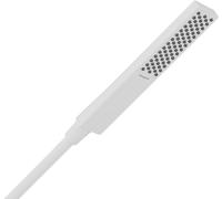 hansgrohe Pulsify E - ducha de mano ahorro de agua 5 l/min (EcoSmart+), alcachofa de ducha con1 tipo de chorro, cabezal de ducha rectangular (100 x 25mm), con sistema antical, blanco mate, 24321700
