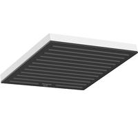 hansgrohe Pulsify E, rociador de ducha ahorro de agua 6 l/min (EcoSmart+), ducha fija rectangular, cabezal de ducha lluvia con 1 tipo de chorro para conexión pared/techo, sistema antical, blanco mate