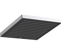 hansgrohe Pulsify E, rociador de ducha ahorro de agua 9 l/min (EcoSmart), ducha fija rectangular, cabezal de ducha lluvia con 1 tipo de chorro para conexión pared y techo, con sistema antical, cromo