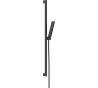 hansgrohe Pulsify E set de ducha 100, 1 tipo de chorro, EcoSmart+, con barra de ducha 90 cm, 24381670, Color: Negro Mate
