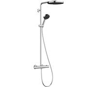 Hansgrohe Pulsify S Puro conjunto de ducha a pared con termostato con rociador con efecto lluvia cromo 24237000