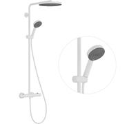 hansgrohe Pulsify S PURO sistema de ducha 260, 1jet, Ecostat Fine, teleducha 3jet, 24236700, Color: Blanco mate