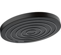 hansgrohe Pulsify S, rociador de ducha ahorro de agua 9 l/min (EcoSmart), ducha fija redondo, cabezal de ducha lluvia con 1 tipo de chorro para conexión pared y techo, con sistema antical, negro mate