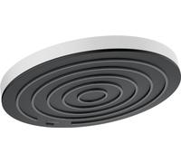 hansgrohe Pulsify S, rociador de ducha ahorro de agua 9 l/min (EcoSmart), ducha fija redondo, cabezal de ducha lluvia con 1 tipo de chorro para conexión pared/techo, con sistema antical, blanco mate