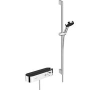 hansgrohe Pulsify Select S sistema de ducha 105, 3jet Relaxation, set incl. termostato, cromo, barra de ducha 900mm, 24270000