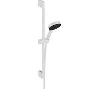 hansgrohe Pulsify Select S set de ducha 105, 3jet Relaxation, incl. barra de ducha 650mm, 24160700, Color: Blanco mate