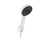 hansgrohe Pulsify Select S Set de soporte de ducha 105 3 tipos de chorro Relaxation con flexo de ducha 160 cm, blanco mate, 24303700