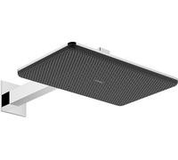 hansgrohe Raindance Alive Q - rociador de ducha ahorro de agua (EcoSmart) con brazo de ducha, ducha fija, cabezal de ducha lluvia con 2 tipos de chorro para conexión pared, cromo, 24551000